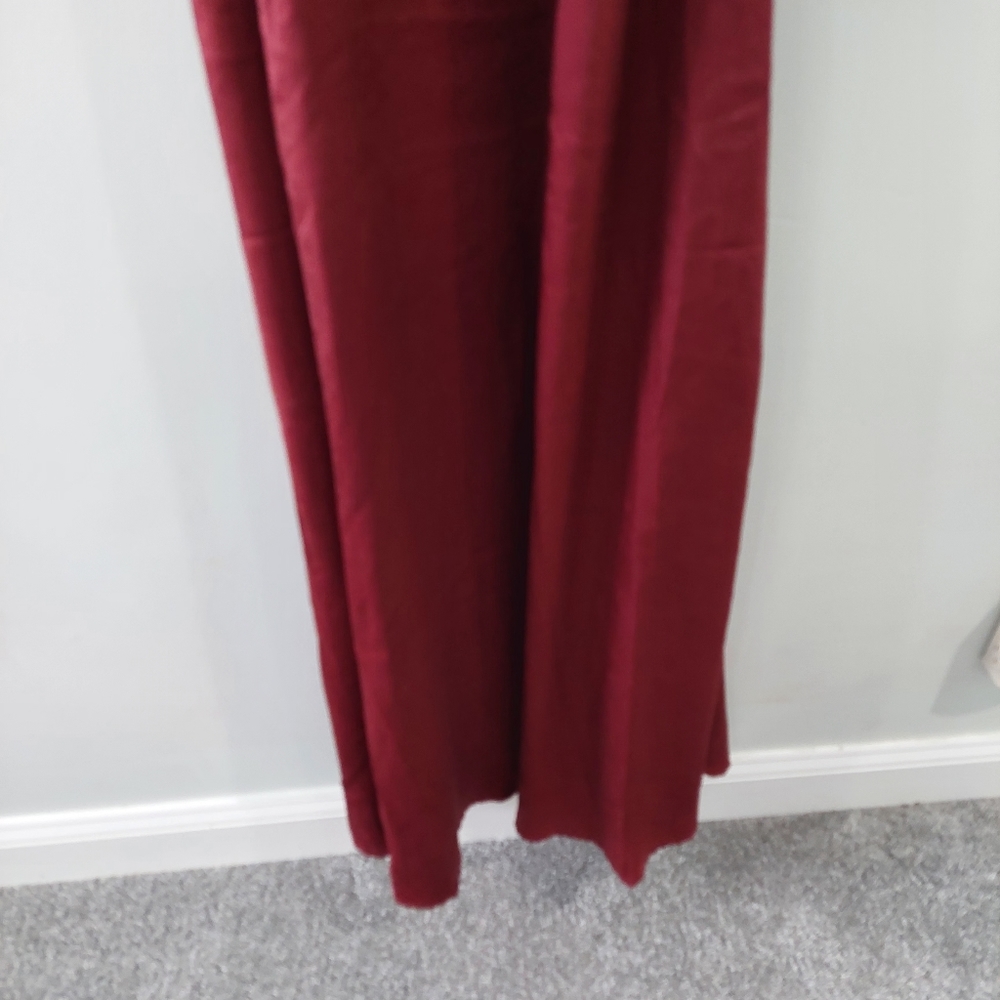 Lulus Formal Maxi Dress Small Red V-neck adjustable straps slit on front - Picture 5 of 14